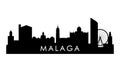 Malaga skyline silhouette.