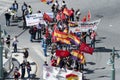 Malaga (Spain), 14 April 2013: Demonstrations against Monarchy in the II Republic Anniversary