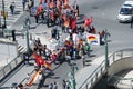 Malaga (Spain), 14 April 2013: Demonstrations against Monarchy in the II Republic Anniversary