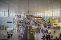 High angle view on the departure gates at Malaga Airport