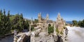 Panorama of Castillo Colomares in the village of Benalmadena, a castle dedicated of Christopher