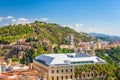 Malaga, Spain cityscape and Alcazaba