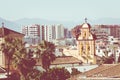 Malaga, Spain cityscape at the Cathedral, City Hall and Alcazaba citadel of Malaga. Royalty Free Stock Photo