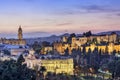 Malaga, Spain Cityscape on the Sea Royalty Free Stock Photo