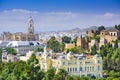 Malaga, Spain Cityscape on the Sea Royalty Free Stock Photo