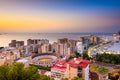 Malaga, Spain Cityscape on the Sea Royalty Free Stock Photo