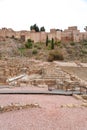 El Teatro Romano is the oldest monument in Malaga, Spain Royalty Free Stock Photo