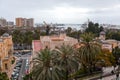 Looking down to the coastal districts of Malaga, Spain Royalty Free Stock Photo