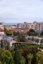 Looking down to the coastal districts of Malaga, Spain Royalty Free Stock Photo