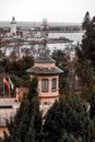 Looking down to the coastal districts of Malaga, Spain Royalty Free Stock Photo