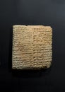Terracotta sumerian cuneiform tablet from Third Dynasty of Ur, 2030 BCE Royalty Free Stock Photo