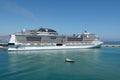 MSC Virtuosa in port of Malaga during summer.