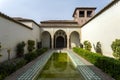 The Patio de la Alberca the Alcazaba of Malaga Royalty Free Stock Photo