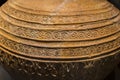 Al-Andalus earthnware jar decorated with intrincate patterns