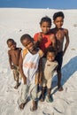 Malagasy children on the beach