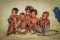 Malagasy children on the beach Royalty Free Stock Photo