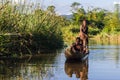 Malagasy children paddling