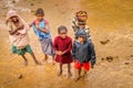 Malagasy kids in the mud Royalty Free Stock Photo