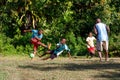 Malagasy mans play soccer, Madagascar