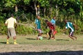 Malagasy mans play soccer, Madagascar