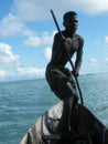 Malagasy native boatman Royalty Free Stock Photo