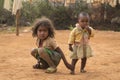 Malagasy young sisters travel portrait