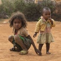 Malagasy young sisters travel portrait