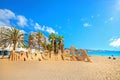 Malagueta beach in Malaga. Costa del Sol, Andalusia, Spain Royalty Free Stock Photo