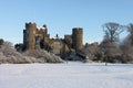 Malahide Castle Snow Covered Royalty Free Stock Photo