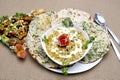 Malai kofta curry, chilly paneer, variety of naans Royalty Free Stock Photo