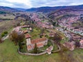 Malancrav fortified church in Transylvania, Romania. Typical Sax Royalty Free Stock Photo