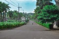 straight and uphill roads are also wide at the entrance to Citra Garden`s housing estate in