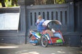 a man with motorcycle rickshaw Royalty Free Stock Photo