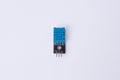 Front view of DHT11 temperature and humidity sensor module