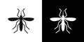 malaria icon Flat vector set outline Royalty Free Stock Photo