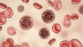 The malaria-infected red blood cell Royalty Free Stock Photo