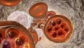 Red blood cell infected with malaria parasite