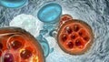 Red blood cell infected with malaria parasite