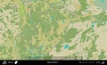 Malaryta District outlined, Belarus. Topographic Humanitarian Royalty Free Stock Photo