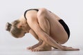 Malasana Posture Royalty Free Stock Photo