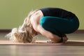 Malasana yoga Pose Royalty Free Stock Photo