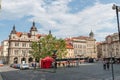 Malastranska Square in the summer, Prague Royalty Free Stock Photo