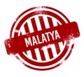 Malatya - Red grunge button, stamp