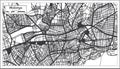 Malatya Turkey City Map in Black and White Color in Retro Style. Outline Map