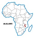 Malawi Africa Map