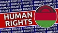 Malawi Circular Flag with Human Rights Titles