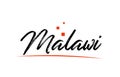 Malawi country typography word text for logo icon design
