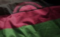 Malawi Flag Rumpled Close Up