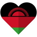Malawi flat heart flag