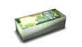 Malawi 1000 Kwacha Banknotes Money Stack on White Background